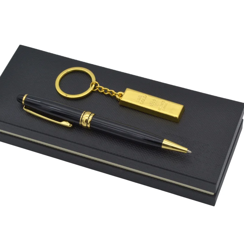 

2025customized.high quality metal luxury ballpen and keyring with box with custom set office man 191056