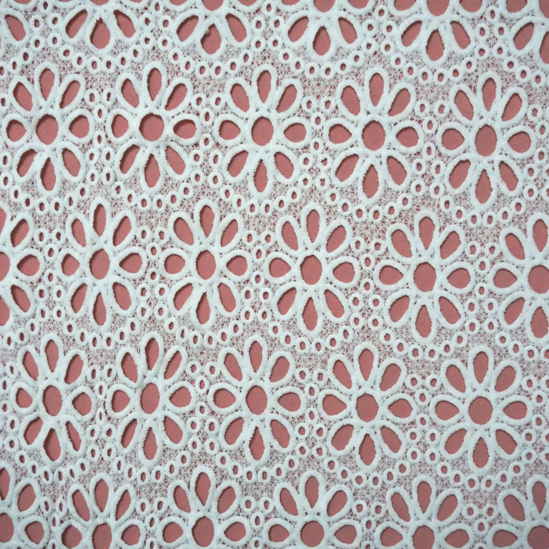 

Flower Hollow Lace Cloth Embroidered Women's Summer Cotton Cloth African Eembroidery Cord Fabric Nigerian for party