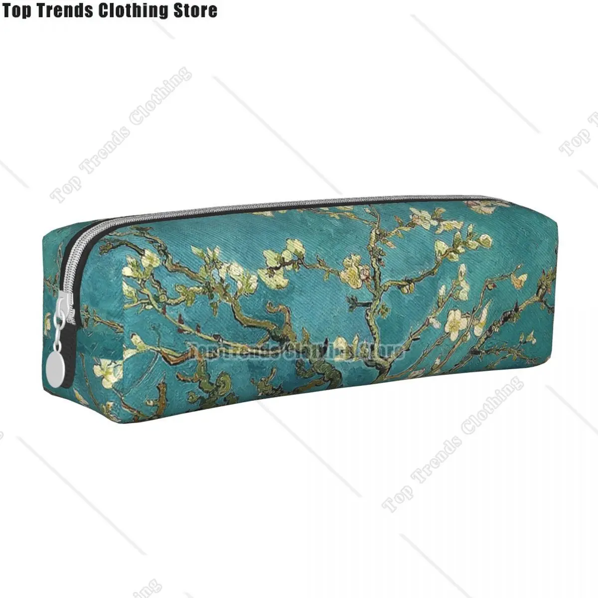 Original Art Restored Blossoming Almond Tree Pencil Cases Pen Holder Bag Kids School Supplies Gift Pencil Pouch