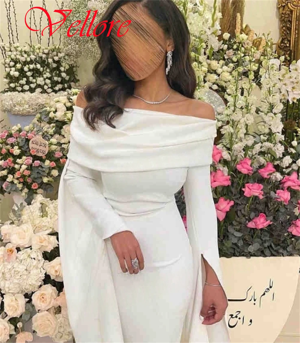 

Customized Temperament Green Jersey Evening Dress Delicate Strapless Long Sleeves Cocktail Dress Classic Zipper Back Prom Dress