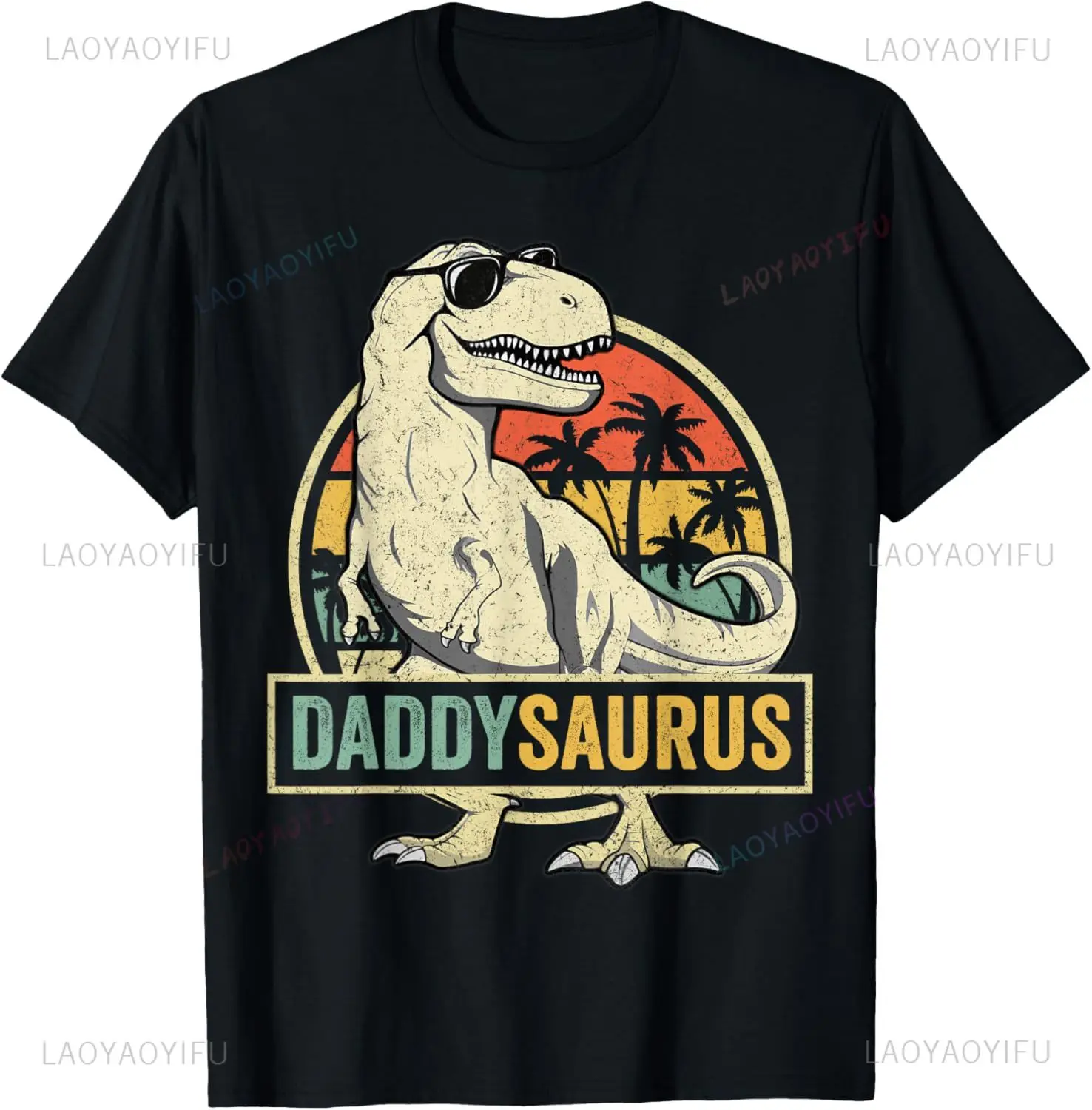 Daddysaurus T Rex dinosaurio Daddy Saurus familia a juego Camiseta personalizada impresa camisetas gráficas divertidas Shir Ropa Hombre