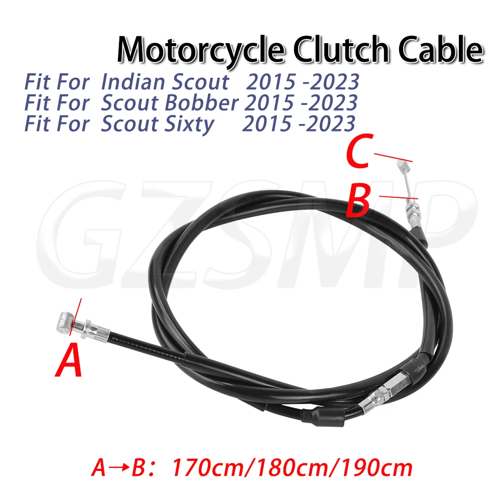 

Удлиненный трос сцепления для мотоцикла, провод 66 "70" 74 дюйма, подходит для Indian Scout 2015-2023, Scout Sixty Scout Bobber