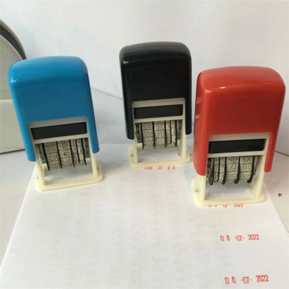 DIY Handle Account Date Stamps Stamping Automatic Ink Return Mini Self-Inking Stamps For Office Supplies Date Wheel Stamp