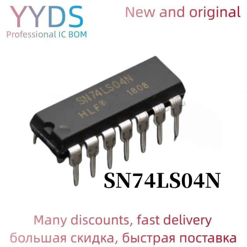 10PCS  SN74LS04N DIP14 SN74LS04 DIP 74LS04N 74LS04 DIP-14 HD74LS04P new and original IC