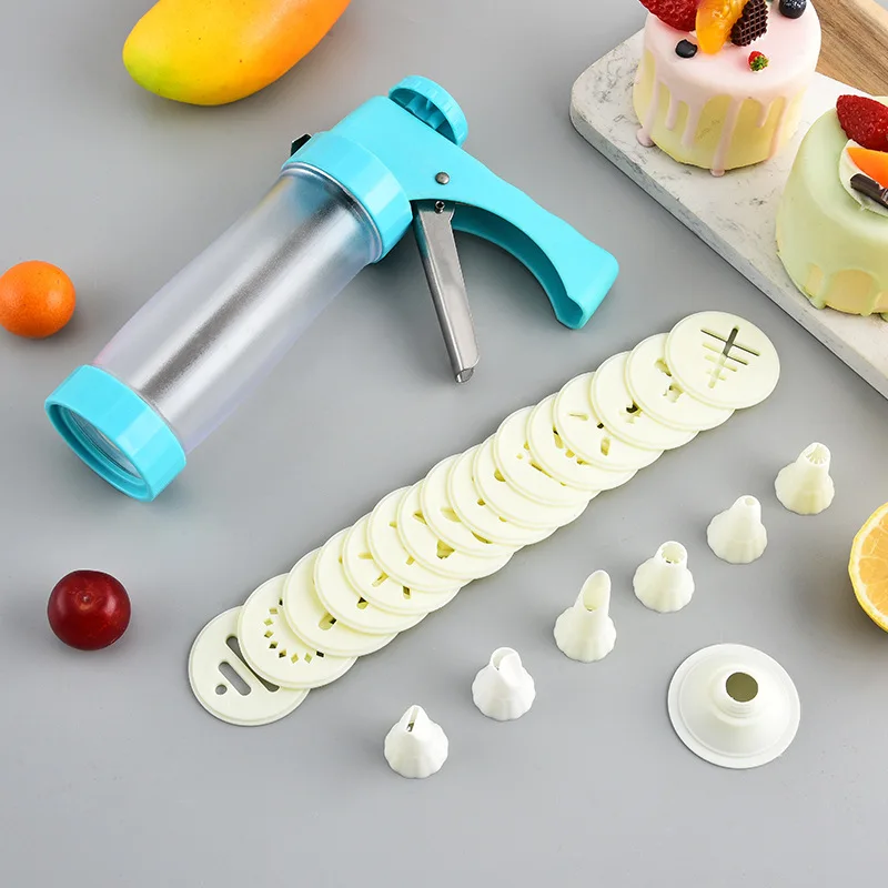 

23 шт. набор пресс для крема для торта, пластиковый пресс для печенья, украшение для глазури, машина для печенья, насадка для кондитерских трубок, кухонные инструменты для выпечки