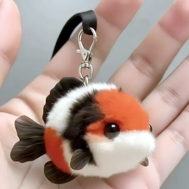 رائجة البيع سوبر لطيف ثلاثي اللون كوي حقيبة الهاتف المحمول قلادة ذهبية المفاتيح لينة ألعاب من نسيج مخملي الديكور مفاجأة هدية عيد