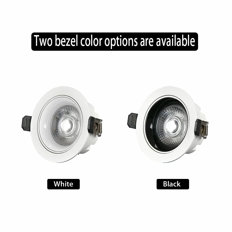 4 Pack Modern Home Style LED Eye Protection Spotlight Ultra-Thin Adjustable Angle Anti-Glare High CRI Aluminum Recessed Light
