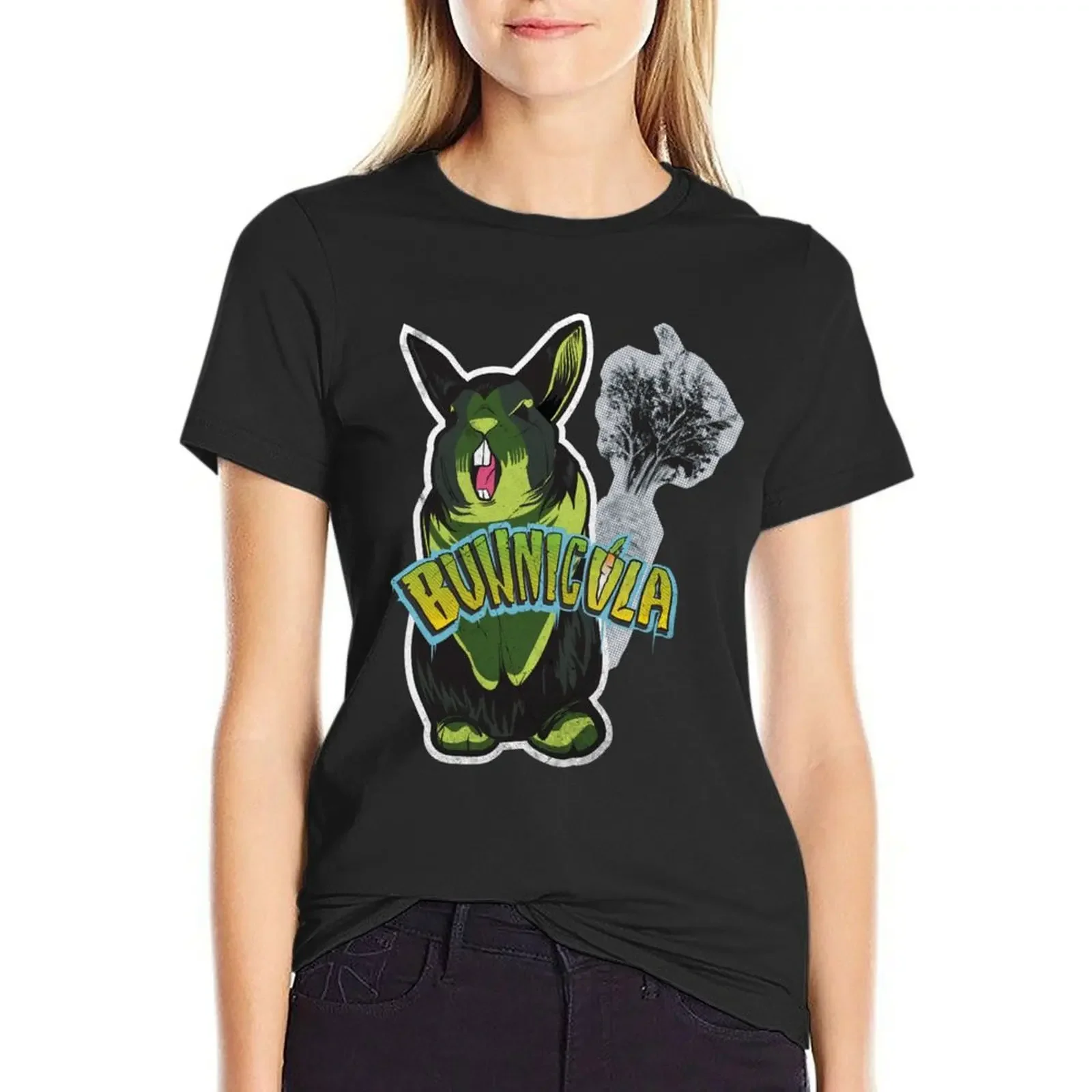 

Bunnicula T-Shirt heavyweights vintage oversized lady clothes plus size t shirts for Women loose fit
