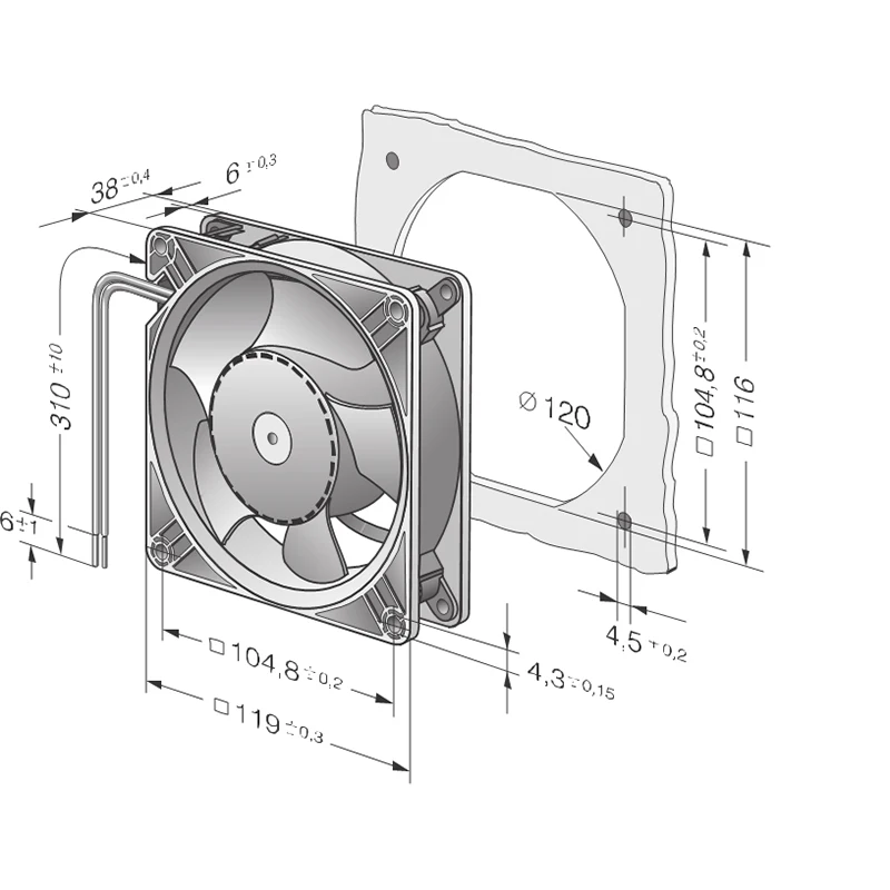 BRAND NEW DV4118N DV 4118 N DC 48V ORIGINAL COOLING FAN COOLER 119 x 119 x 38 mm