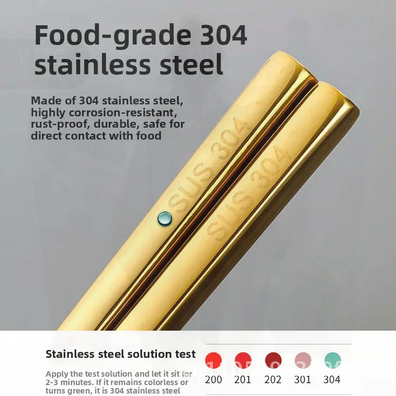 

Korean Style 304 Stainless Steel Cutlery Set - Chopsticks Spoon Fork Western Food Dining Tableware Three-Piece Set for
