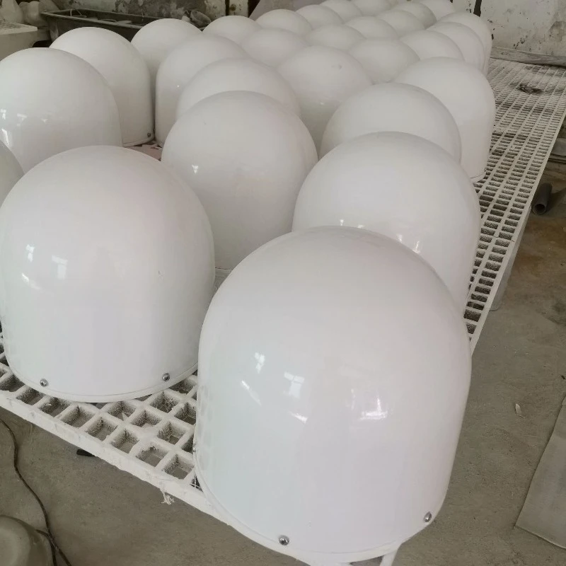 Outdoor island shipboard satellite monitoring antenna protective housing