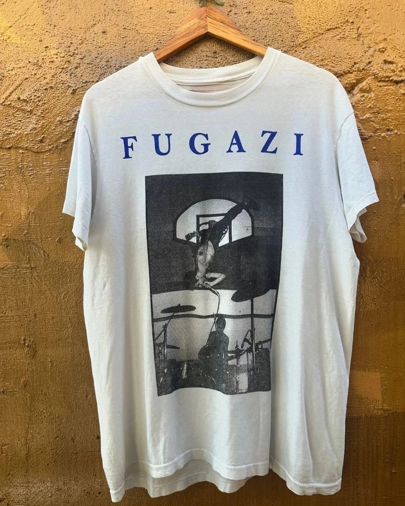 Fugazi Band Classic Style White Short Sleeve Unisex Shirt Reprint S-4XL Men Women High Quality Unisex Summer Short Sleeve