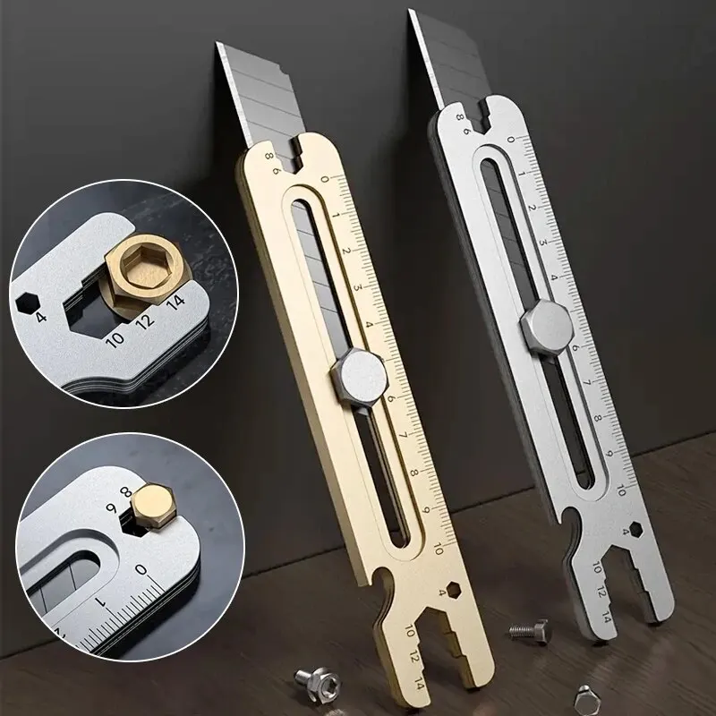 4 In 1 Multifunctional Art Knife Tool Wall Paper Students Cutting Disassembly Delivery Pen Holder Wrench Bottle Opener Ruler