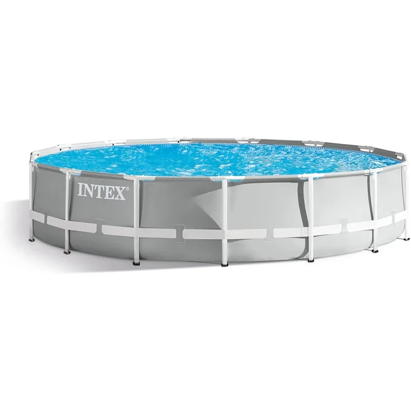 15’ x 42” Prism Frame Above Ground Swimming Pool Set and Pool Filter Pump