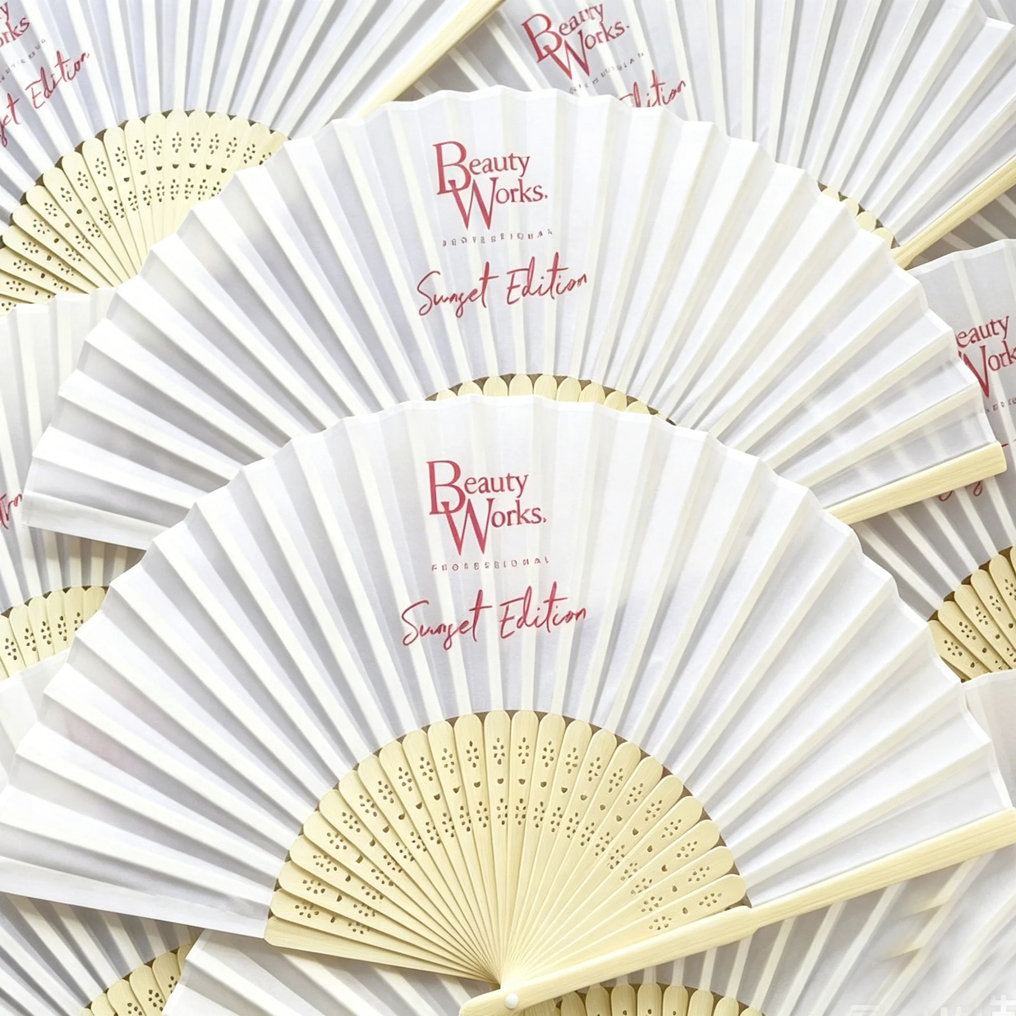 100Pcs Personalized Bamboo Folding Hand Fan Print Photos on Fabric for Promotion Art Activity Custom Fan for Anniversary Party view 3