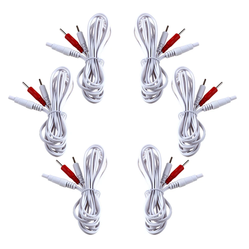 

2 мм игольчатый 2-ходовой электродный провод, проводящий кабель для устройства TENS, стимулятор мышц, цифровая машина, аксессуары для массажера