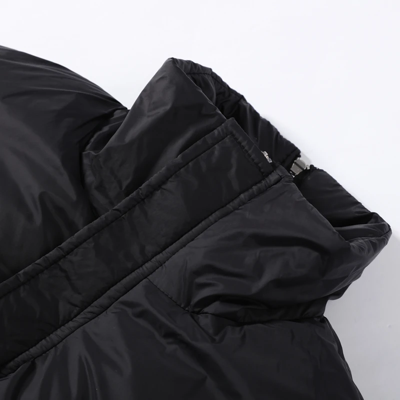 Fashion Glossy Padded Jackets Women's Drawstring Zipper Stand Collar Thicken Coats 2026 New Ladies Winter Solid Color Outwear