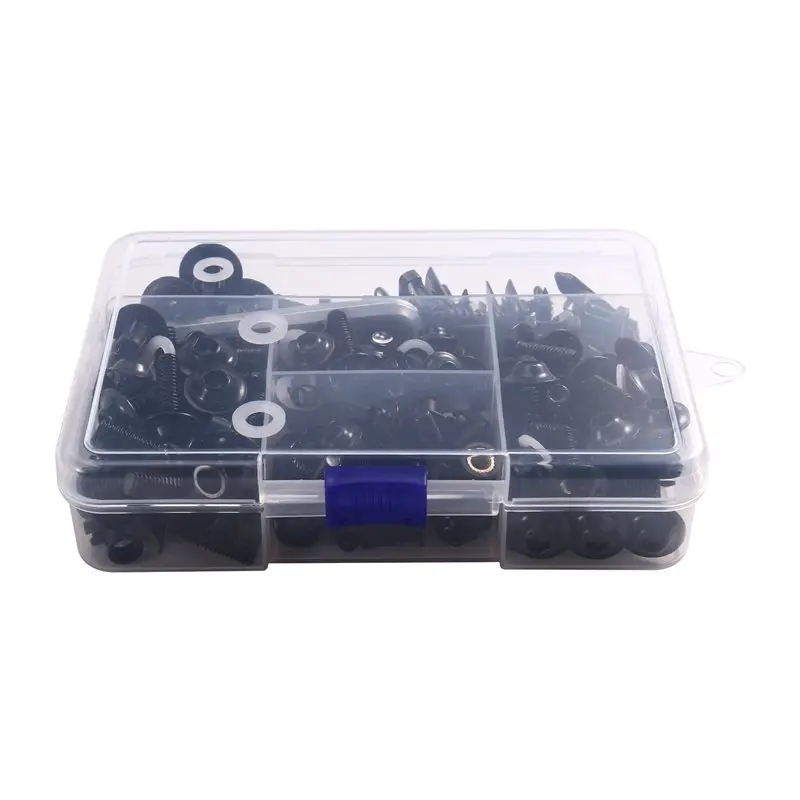 For Motorcycle Fairing Bolt Kit 195Pcs, Aluminum Screws Nuts Clips Fasteners Set For Screw Set Repair