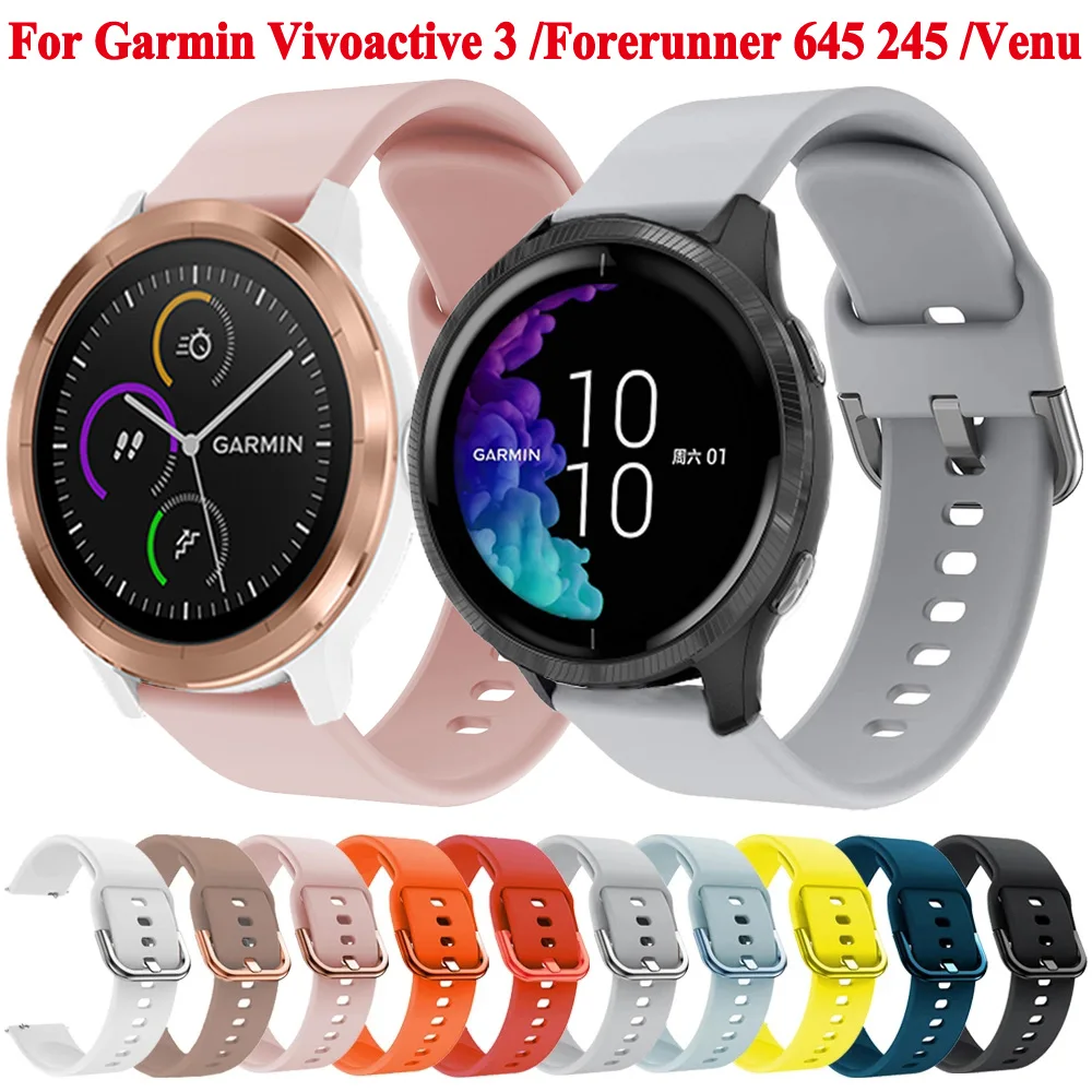 20mm Watchband For Garmin Vivoactive 5 3 Venu 2 Plus Sq Forerunner 165 Music 55 Approach S42 Strap Smartwatch Wristband Bracelet