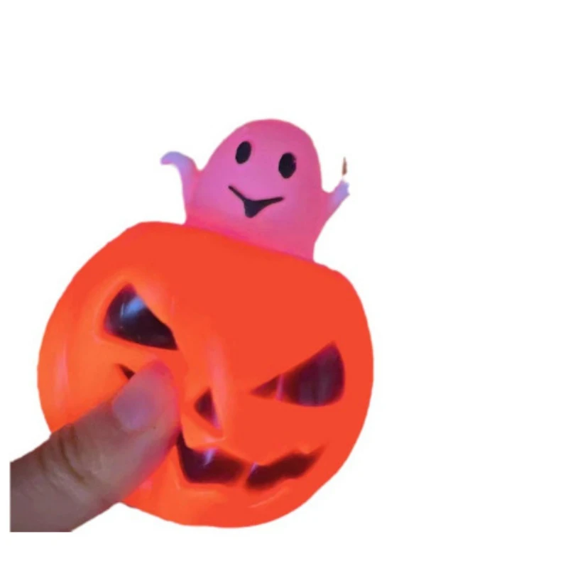 Pumpkin Squishy Fidget Toys Stress Relief Halloween Decompression Toy Funny Ghost Pinch Squishies Anti-stress for Adult