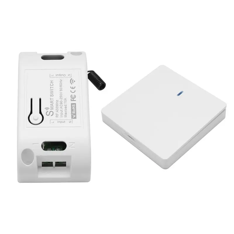 Superior-Wireless Smart Light Switch RF 433Mhz Lighting Control Intelligent Switch AC 90-250V 10A Module( 1 W And 1 C)