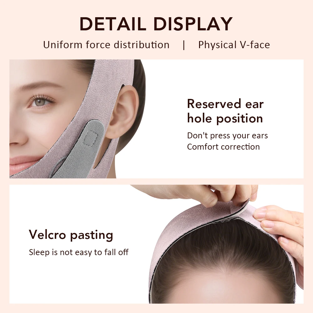 Bandage élastique amincissant pour le visage, ligne en V, façonnant le menton et les joues, ceinture Anti-rides, soins du visage, outils minces