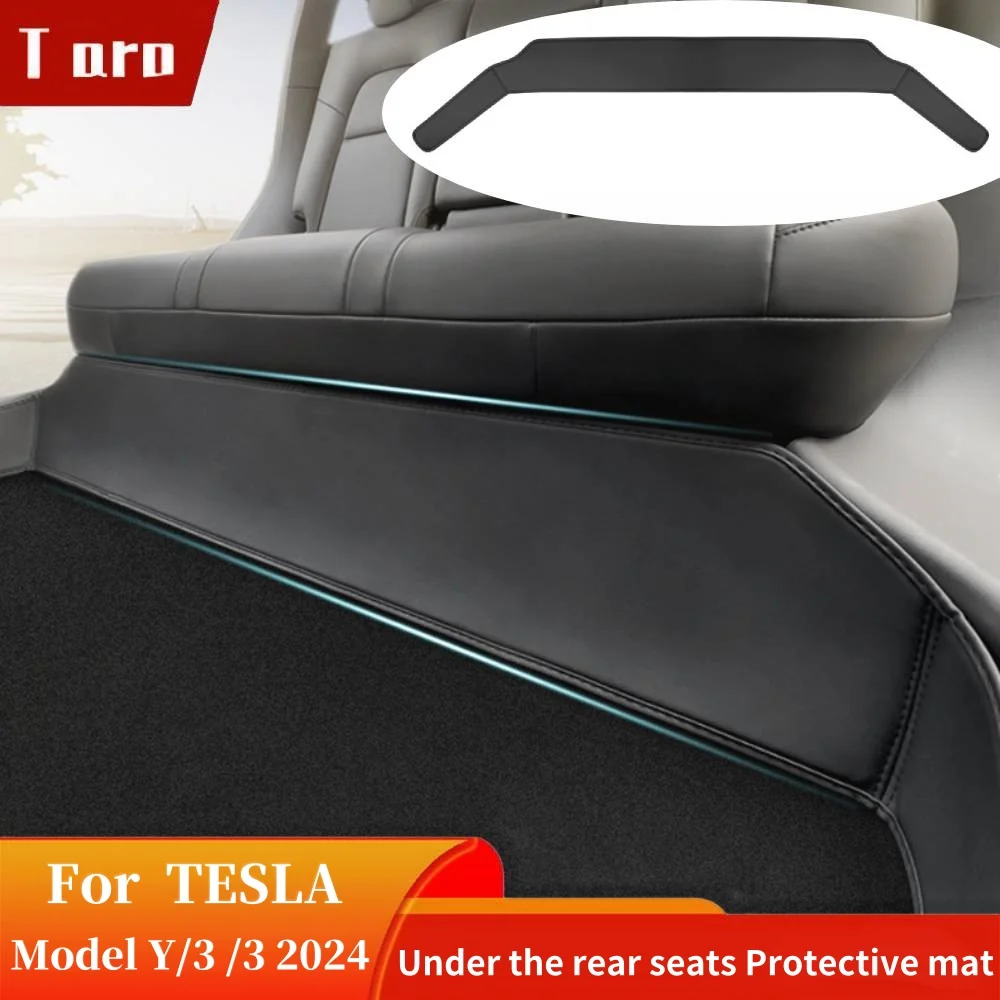 

Rear Seat Lower Protective Mat for Tesla Model 3 Highland 2024 Y Leather Full Surround Cushion Protector Anti-Dirty Kick Pad