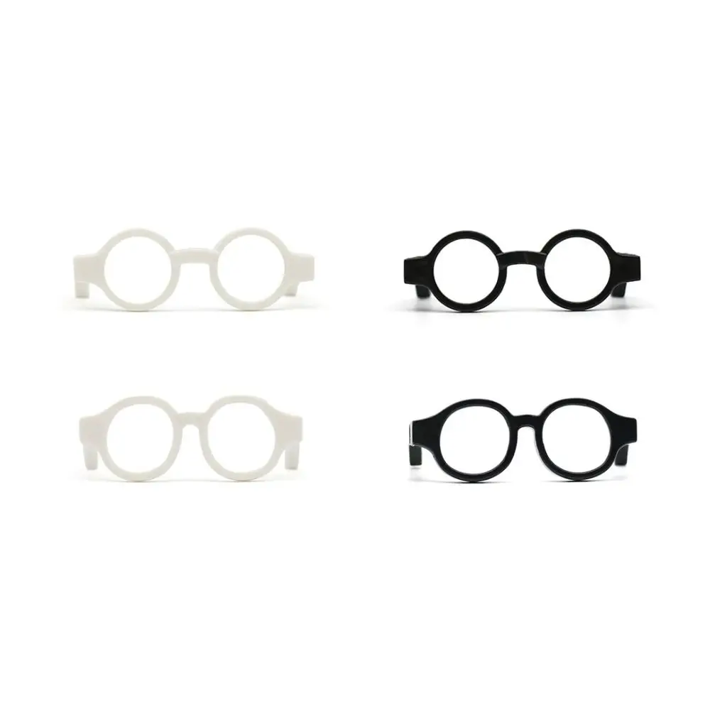 Lovely Black Frame OB11 Doll Round Glasses Round Round Frame Doll Round Glasses Plastic Square Frame Doll Mini Glasses Kids Gift