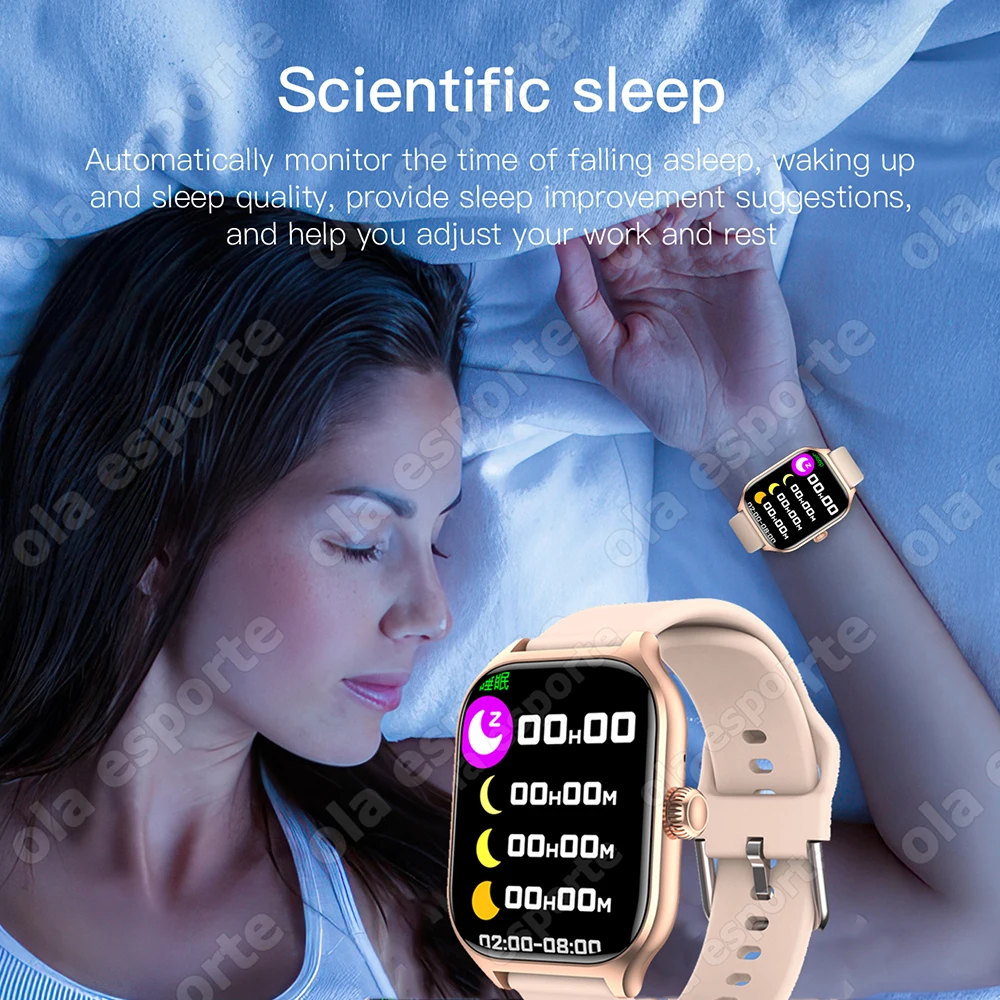 New Smartwatch 2.01" Full Touch Screen Watches For Man Voice Assistant Health Monitoring Sport Fitness Music BT Call Smart Watch