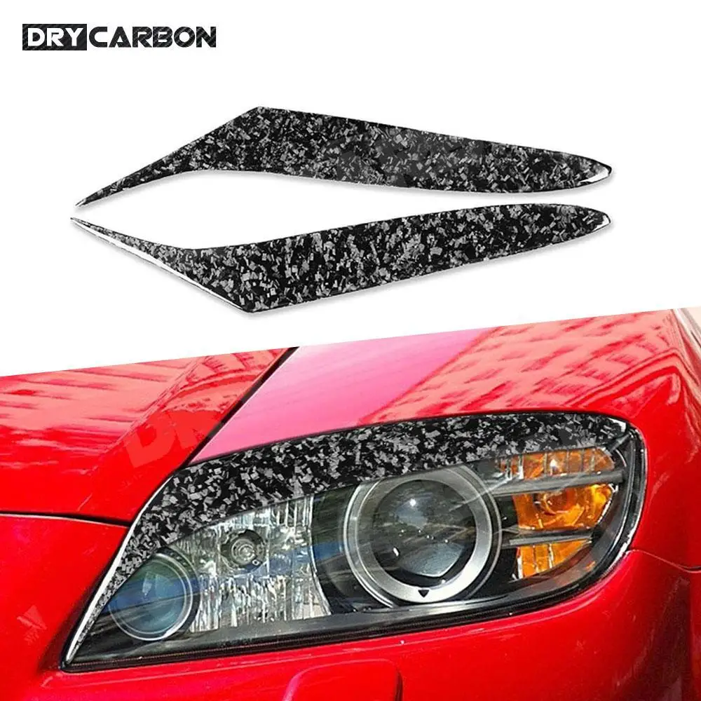 

Forged Carbon Fiber Front Eyelids Eyebrows Trims Stickers Cover for Mazda RX8 Coupe 2004-2008 for Mazda 3 2010-2013