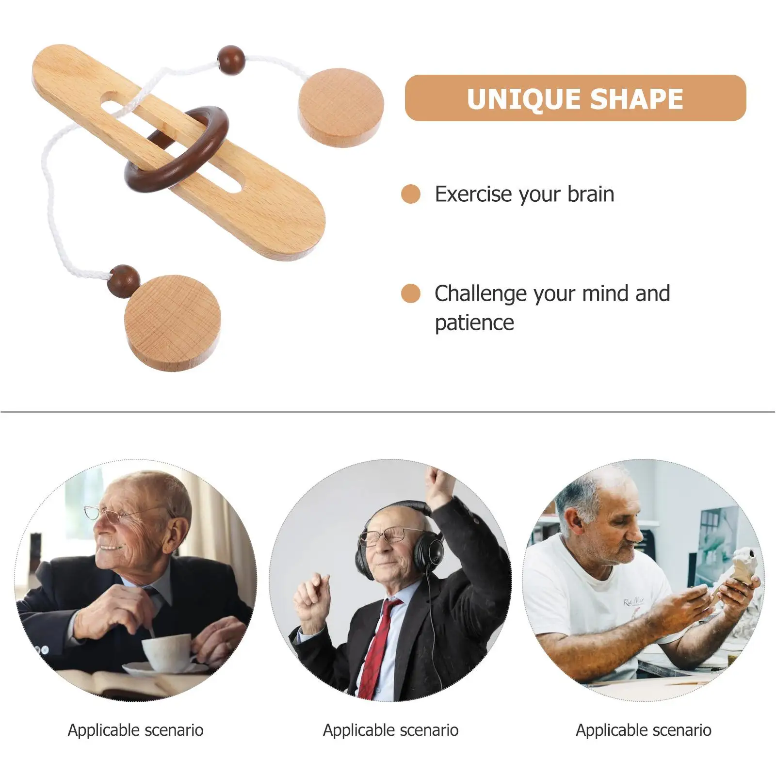 Herramientas de juego de inteligencia, rompecabezas Luban Lock, juegos cerebrales, juguete tradicional para niños, juguete de desbloqueo de madera, desafío de ejercicio para ancianos