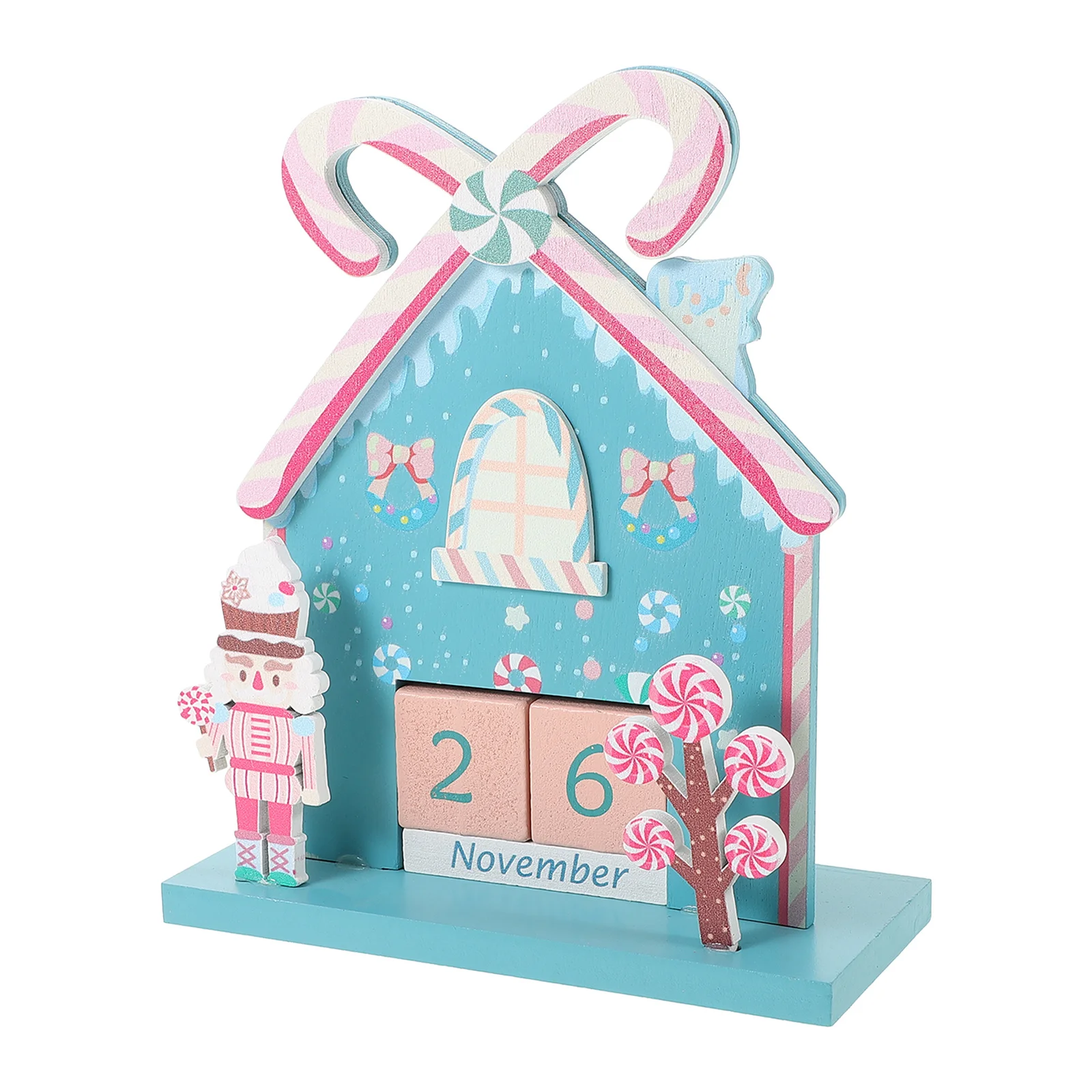 

1 set 1 Set Wooden Creative Calendar Cube Cute Pink For Desk Block Perpetual Daily Date Display Office Desktop Decor Aesthetic