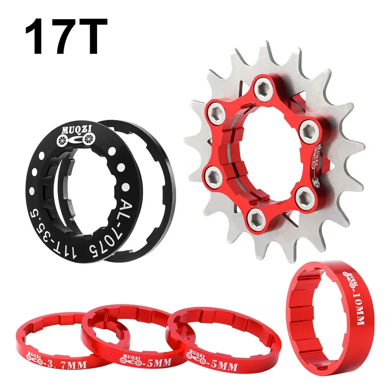 MUQZI Single Speed Conversie Kit Single Speed Cassette Cog 12T 13T 14T 15T 16T 17T MTB Vrijloop Fiets Tandwiel