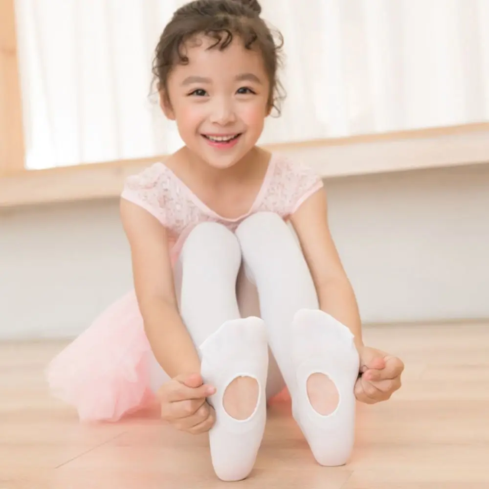 New White Ballet Tights 60D Nude Dance Stockings with Hole Convertible Ballet Leggings for Girls