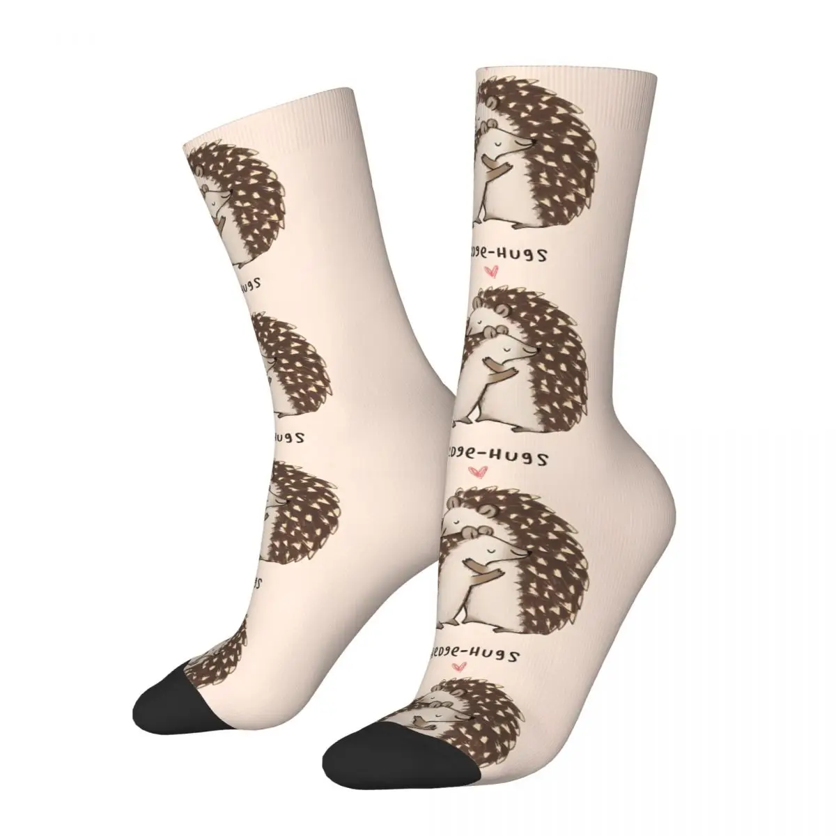 Funny Crazy Sock for Men Hedge-Hugs Vintage Quality Pattern Printed Crew Sock Seamless Gift