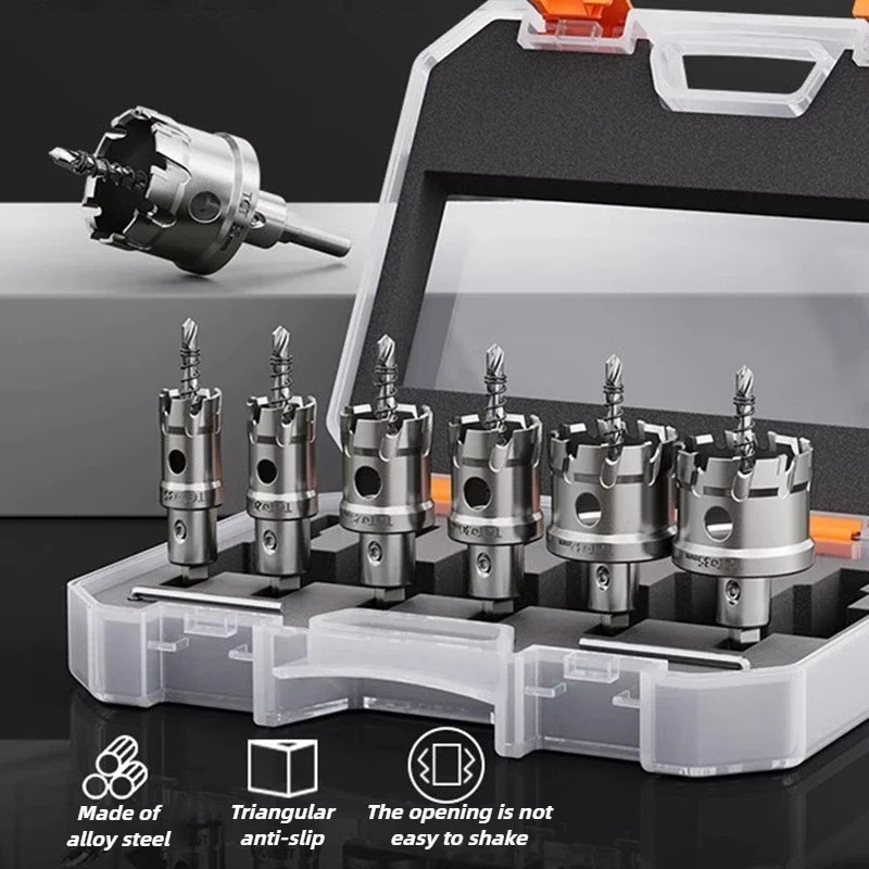 Alloy Drilling Drill Bit Professional Hard Punch Set Universal Portable Multifunctional Drilling Bit Quick Punching Tool Kit