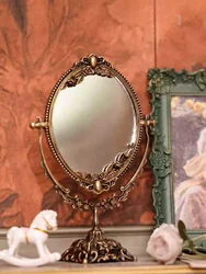 1:6 Doll House Model Furniture Accessories Retro Decorative Mirror Telephone Ornament Bjd Ob11 Gsc Blyth Soldier Lol Knife Fork