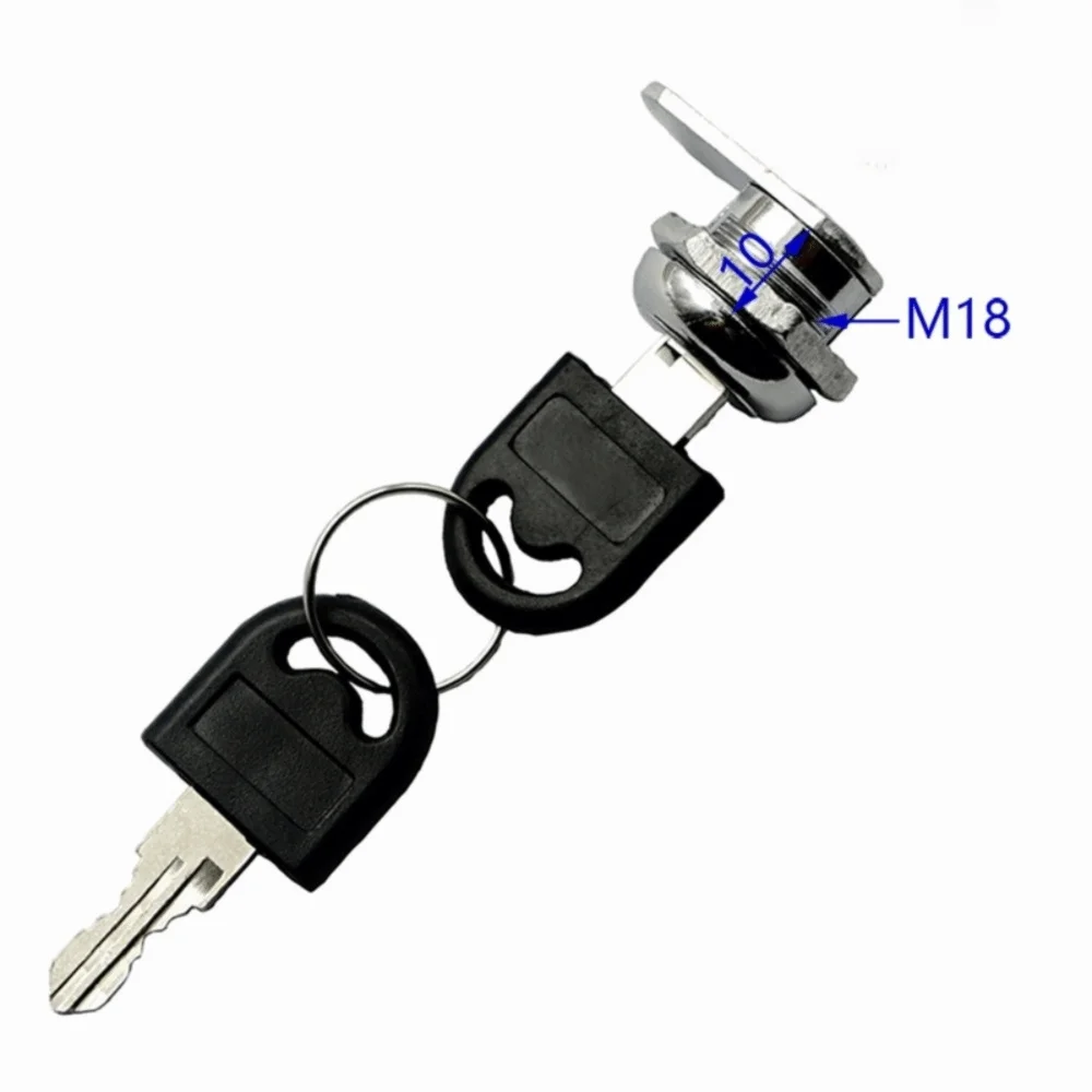 

Practical 16/20/25/30mm Cam Lock Silver Metal Cabinet Door Lock Easy Replacement with 2 Keys Mailbox Lock Mailbox