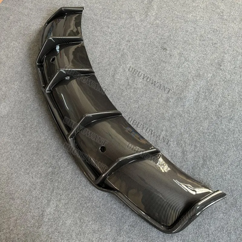 Voor Tesla Model 3 Sedan 2017-2022 4-deurs Achterbumper Diffuser Lip Abs Koolstofvezel Look Side Splitter Beschermplaat Cover Kin Deksel