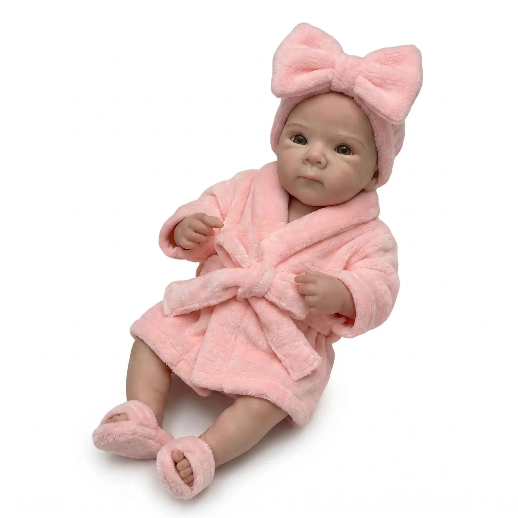 NPK 18-inch Lifelike Bettie Solid Platinum Silicone Baby Doll 3000G Realistic Weight Includes Pacifier Collectible Girl Figure