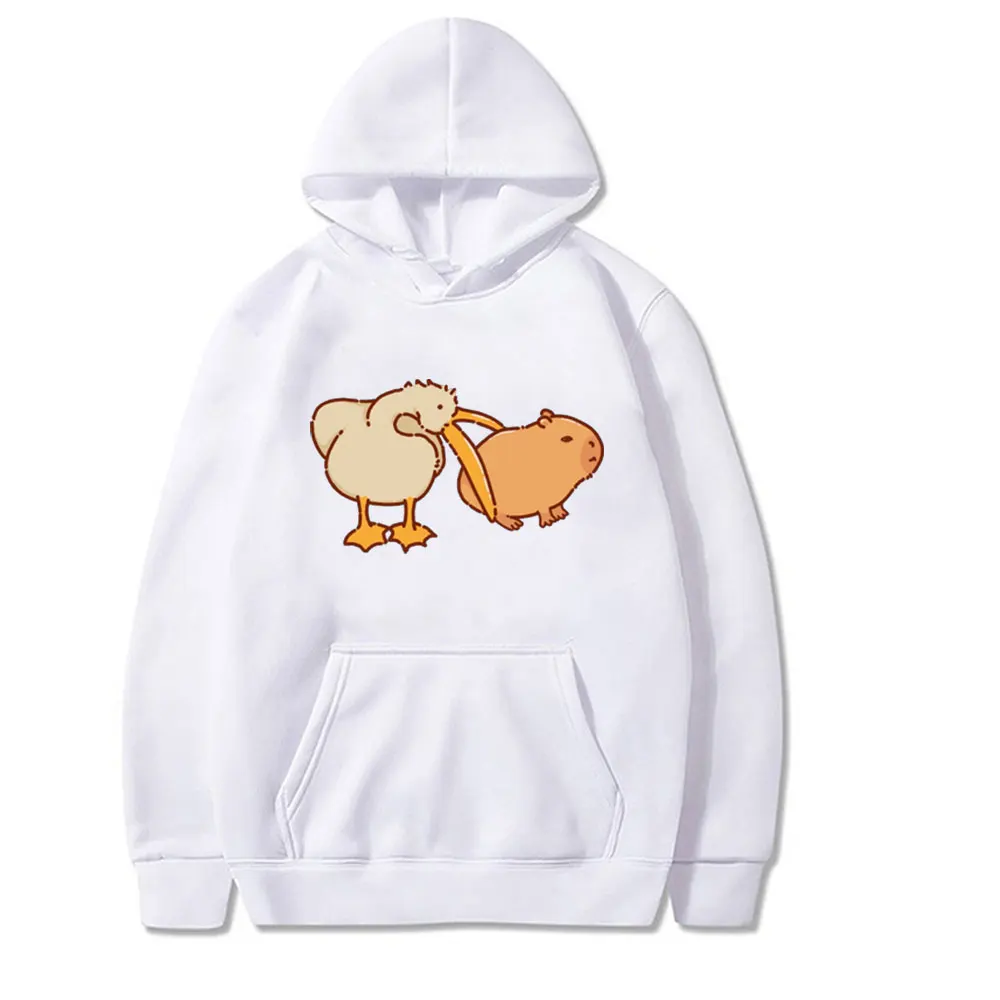 

Funny Capybara Graphic Casual Hoodies Fashion Streetwear Cartoon Print Woman/Man Hoody Autumn Winter Harajuku Unisex Pullover