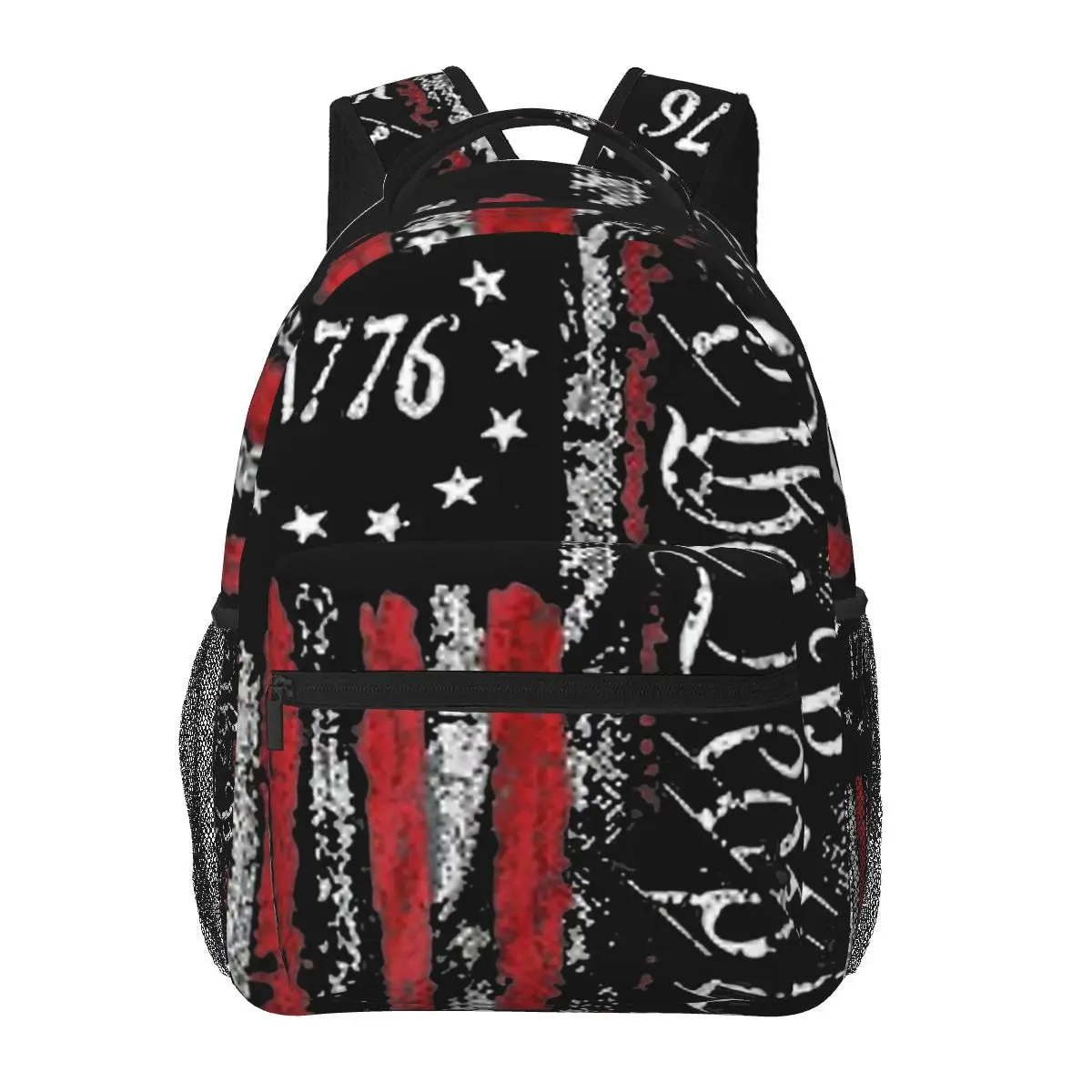 Vintage Old American Flag Patriotic 1776 We The People USA Backpacks Boys Girls Bookbag School Bags Travel Rucksack Shoulder Bag