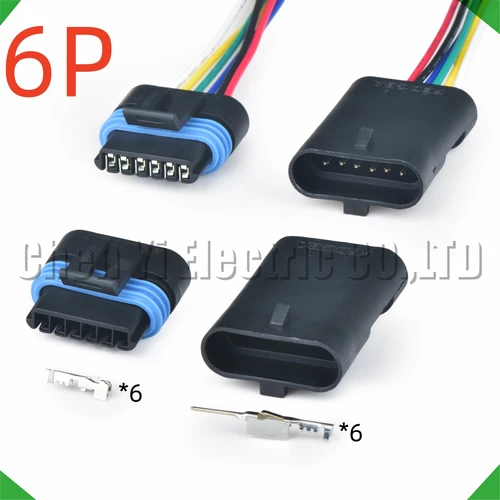 Imagen 1 del producto Conectores automotrices de 6 pines, pedal de acelerador, enchufe de arnés de cables 12066317 12162261 para Cummins SINOTRUK