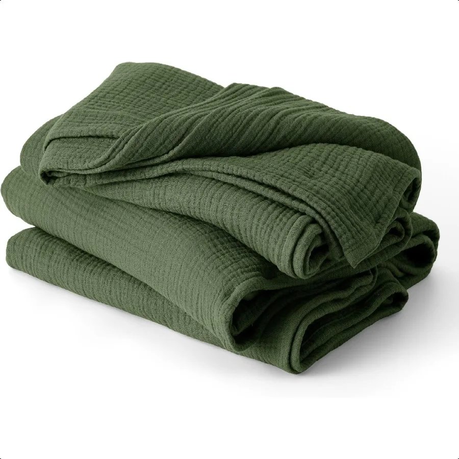 

100 хлопково-муслиновых одеял Twin XL для кровати, 4 слоя, дышащие и легкие, тонкие, мягкие летние марлевые муслиновые одеяла для рекламы