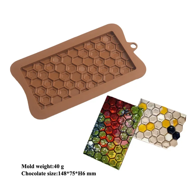 1pc Silicone Wax Melt Snap Bar Mold Love Leaf Honeycomb Rose Fondant Bougie Moule Tabeltte Candy Chocolate Ice Cube Bakery