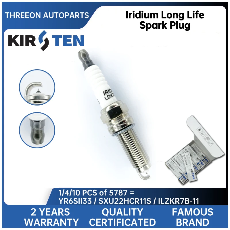 

KIRSTEN Iridium Spark Plug for Honda Accord 8th Generation KIA Forte 7701206898 12290-1R1-G ILZKR7B-11S (5787) KSP5787