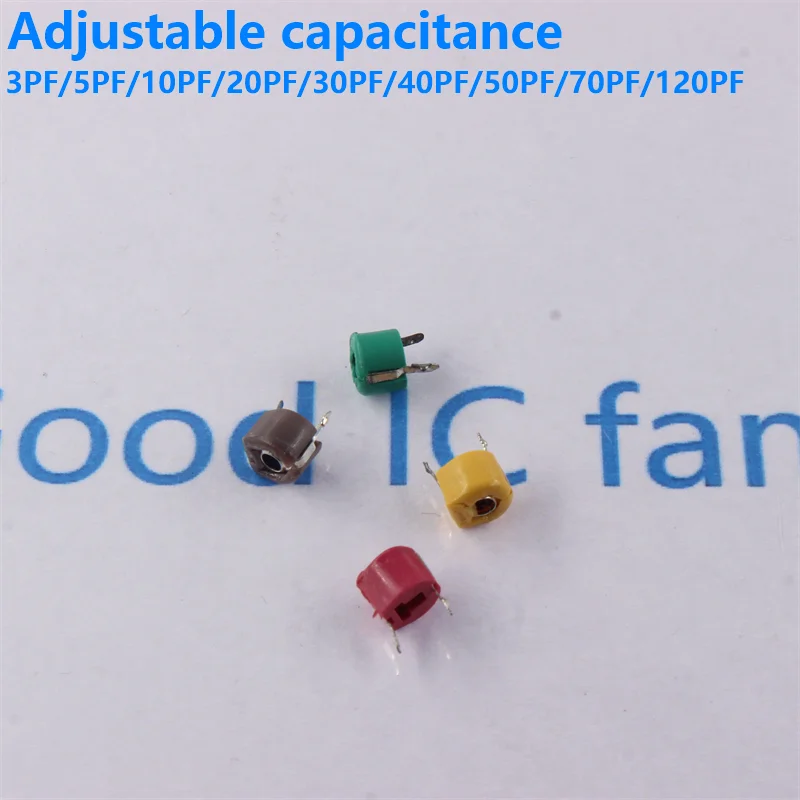 

2PCS 6mm Trimmer Variable Ceramic Capacitor JML06-1 3PF 5PF 10PF 20PF 30PF 40PF 50PF 60PF 70PF 120PF Adjustable Capacitors