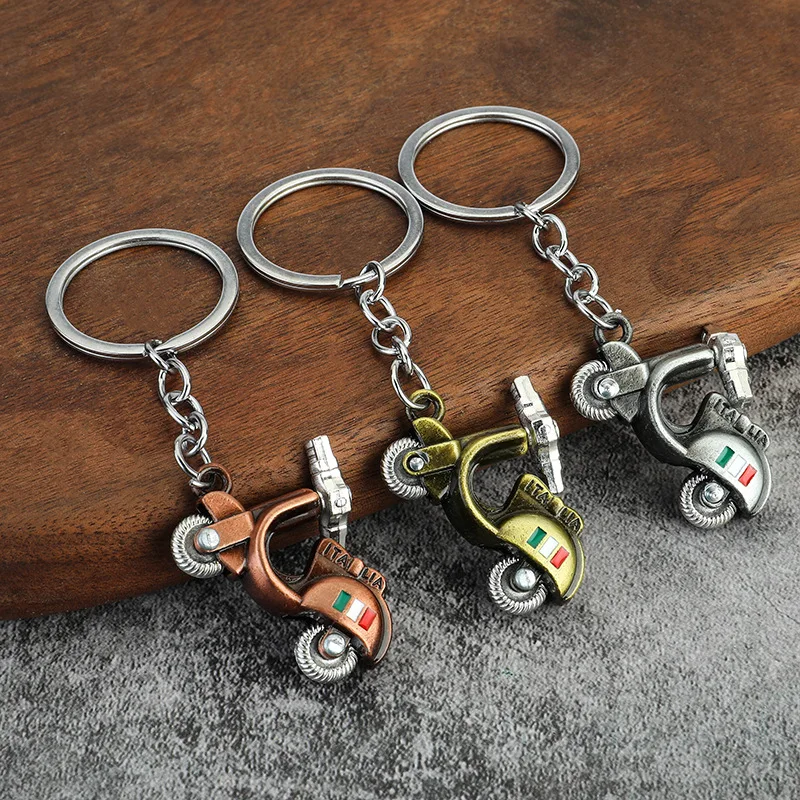 2024 originality 3D Motorcycle Car Key Ring Scooter Car Key Chains Keyfob Classic Electric Cars Keyring Pendant Unisex Gift