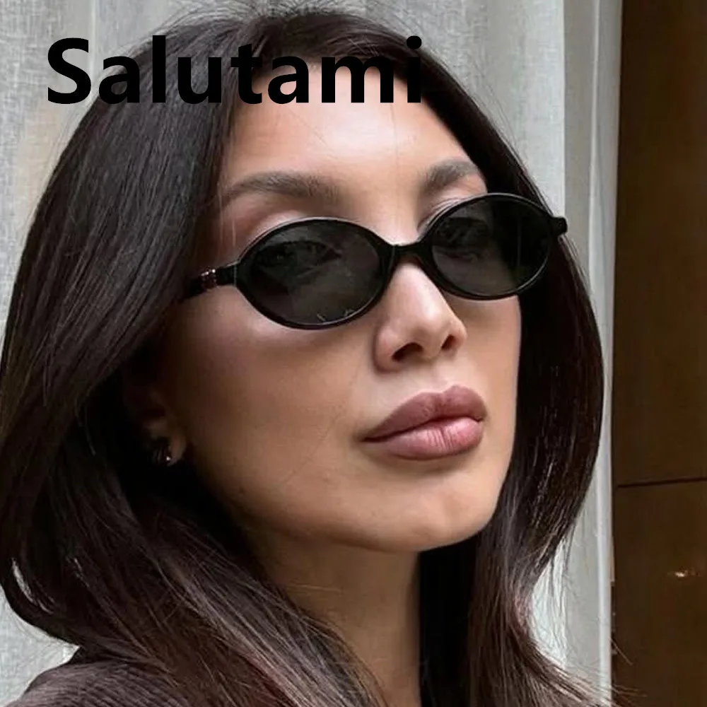 Vintage kleine ovale schwarze Sonnenbrille mit Farbverlauf für Damen, neue modische, sexy Sonnenbrille für den Außenbereich, Damen-Retro-elegante Sonnenbrille