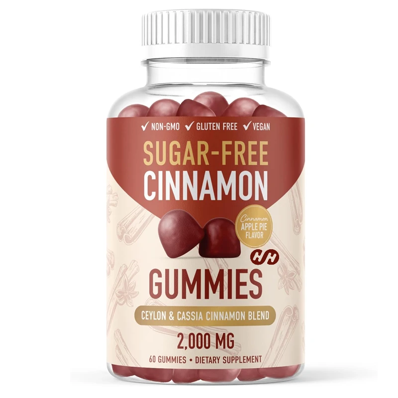 Sugar Free Cinnamon Soft Candy 2000MG with Ceylon Cinnamon and Cassia Seed Complex Apple Flavor with 60Chromium Bites Soft Candy